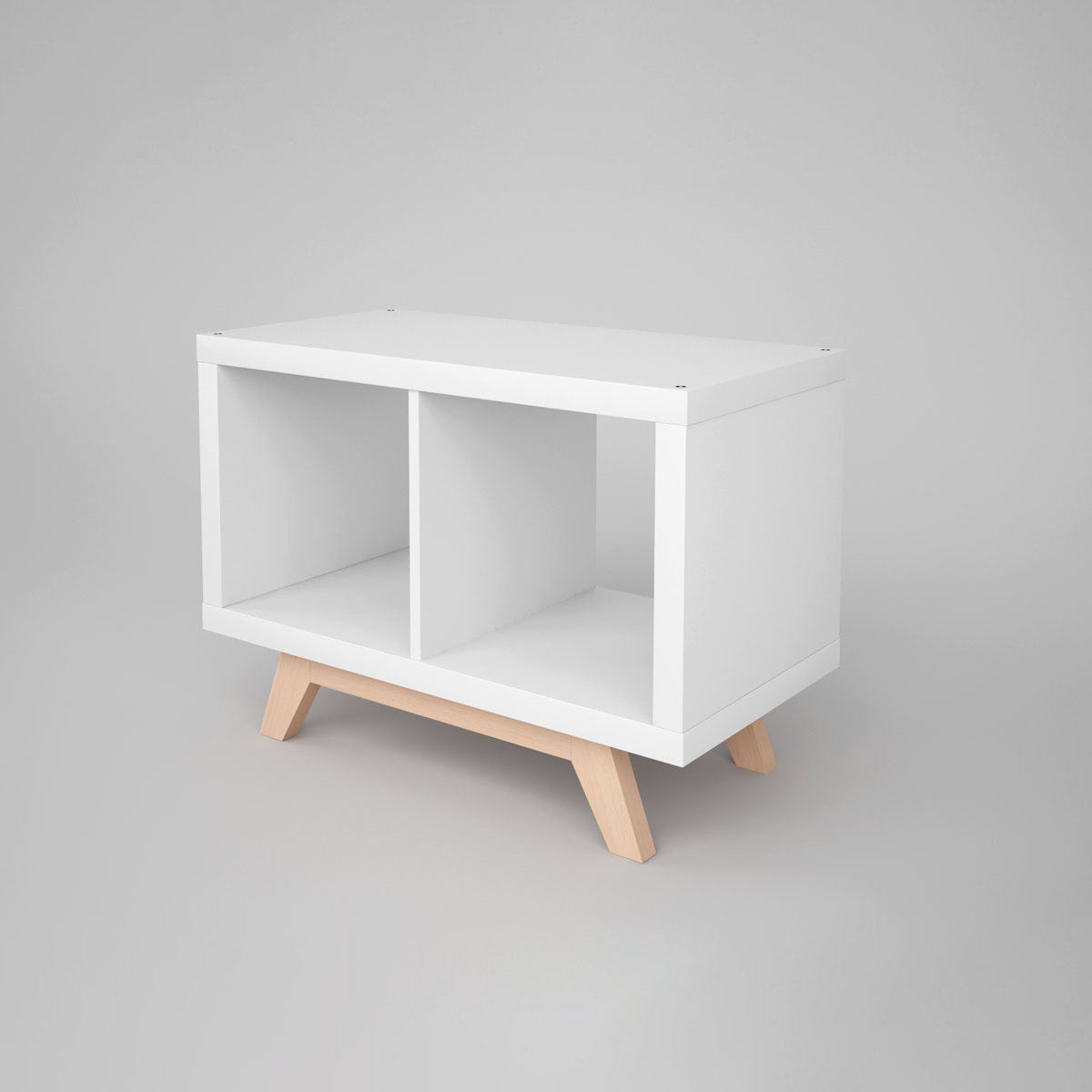 Stylisches Untergestell für 2-er Kallax im Mid-century-Stil