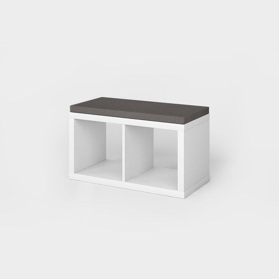 Dunkelgraue und bequeme Sitzauflage für 2-er Kallax