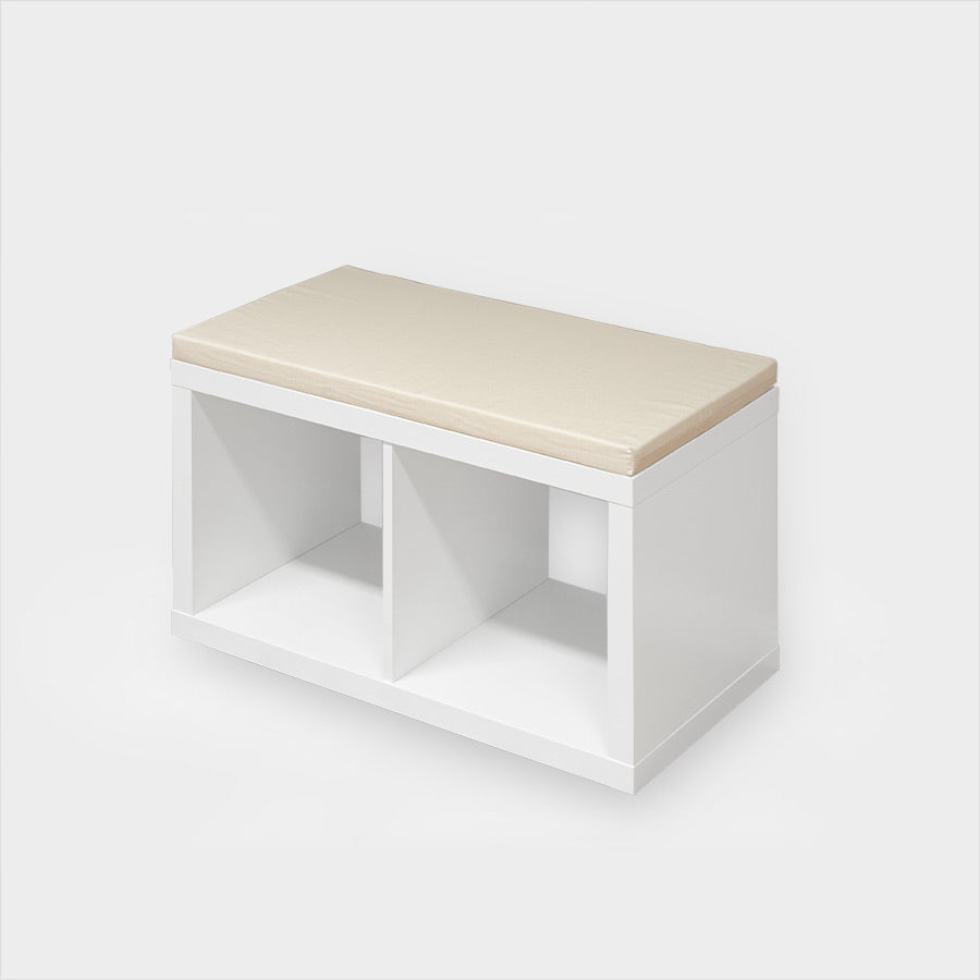 Beigefarbene Sitzauflage für 2er Kallax