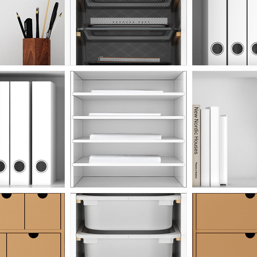 Kallax Einsatz mit 4 Böden und Rückwand