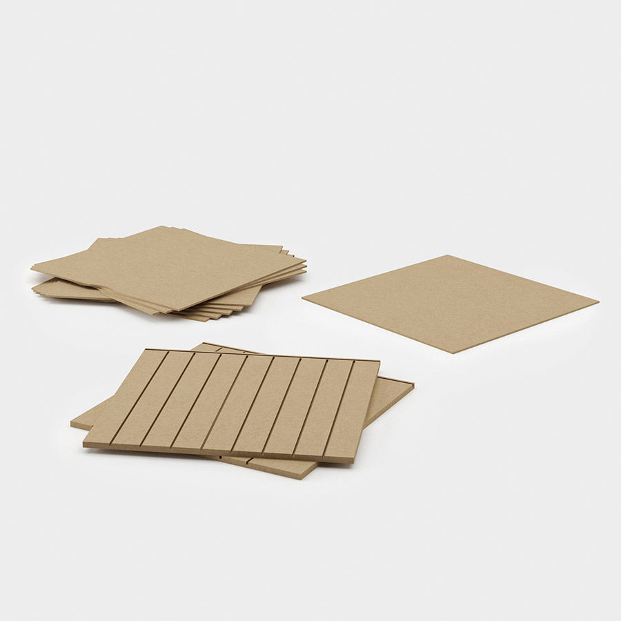 Die Papierablage in alle Einzelteile zerlegt