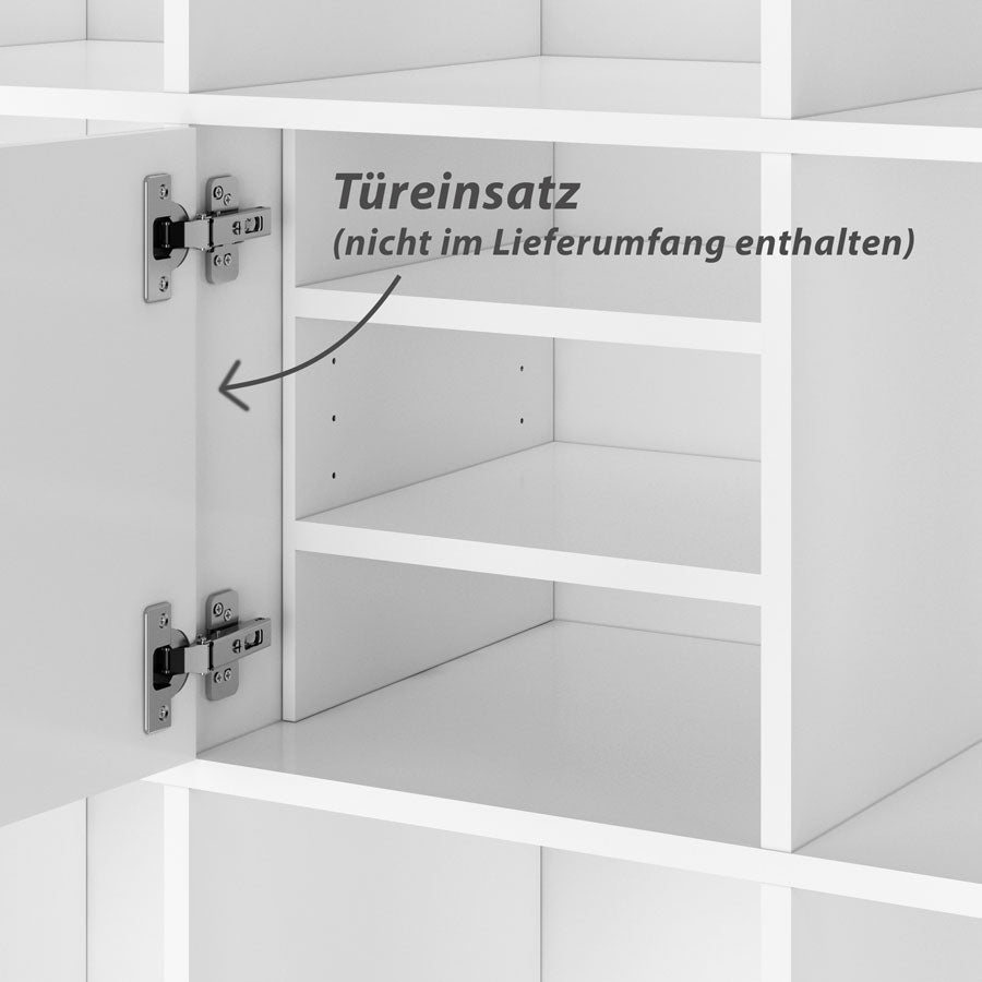 Regaleinsatz mit 2 Böden für Kallax Fächer mit Tür. Türeinsatz wird nicht mitgeliefert.