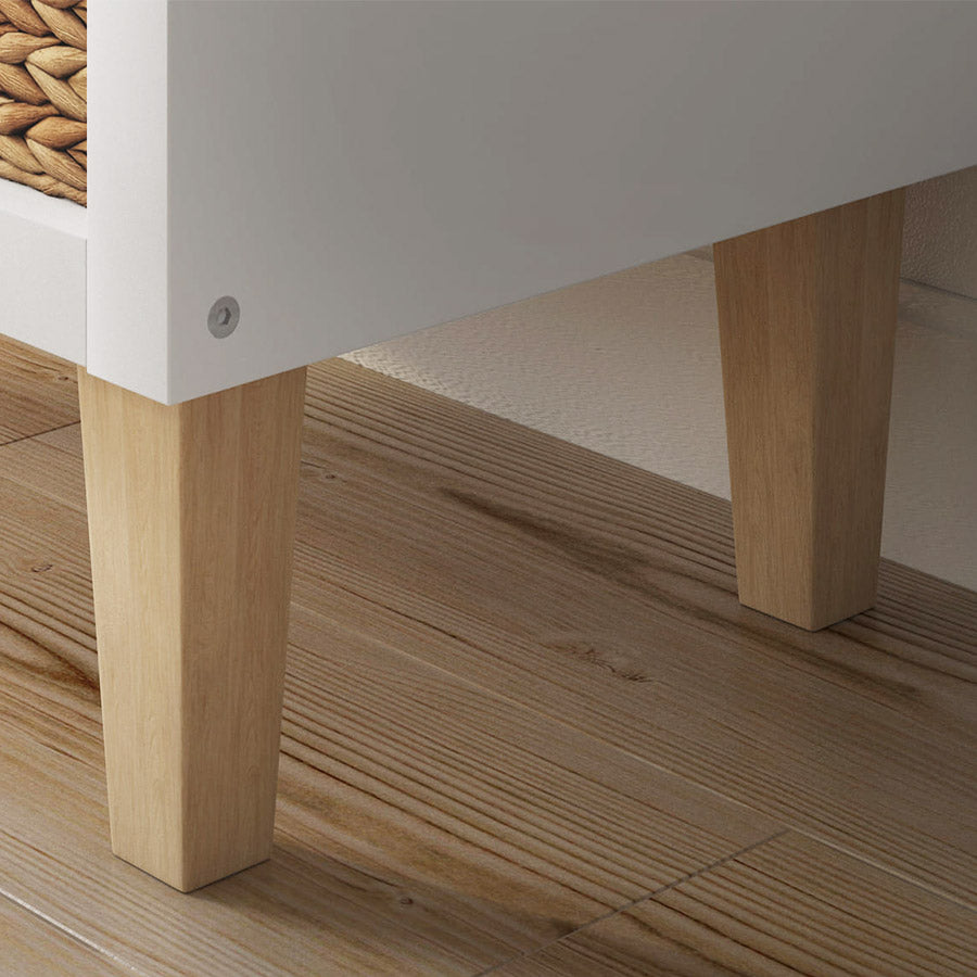 16 cm hohe Schrankfüße aus stabilem Buchenholz