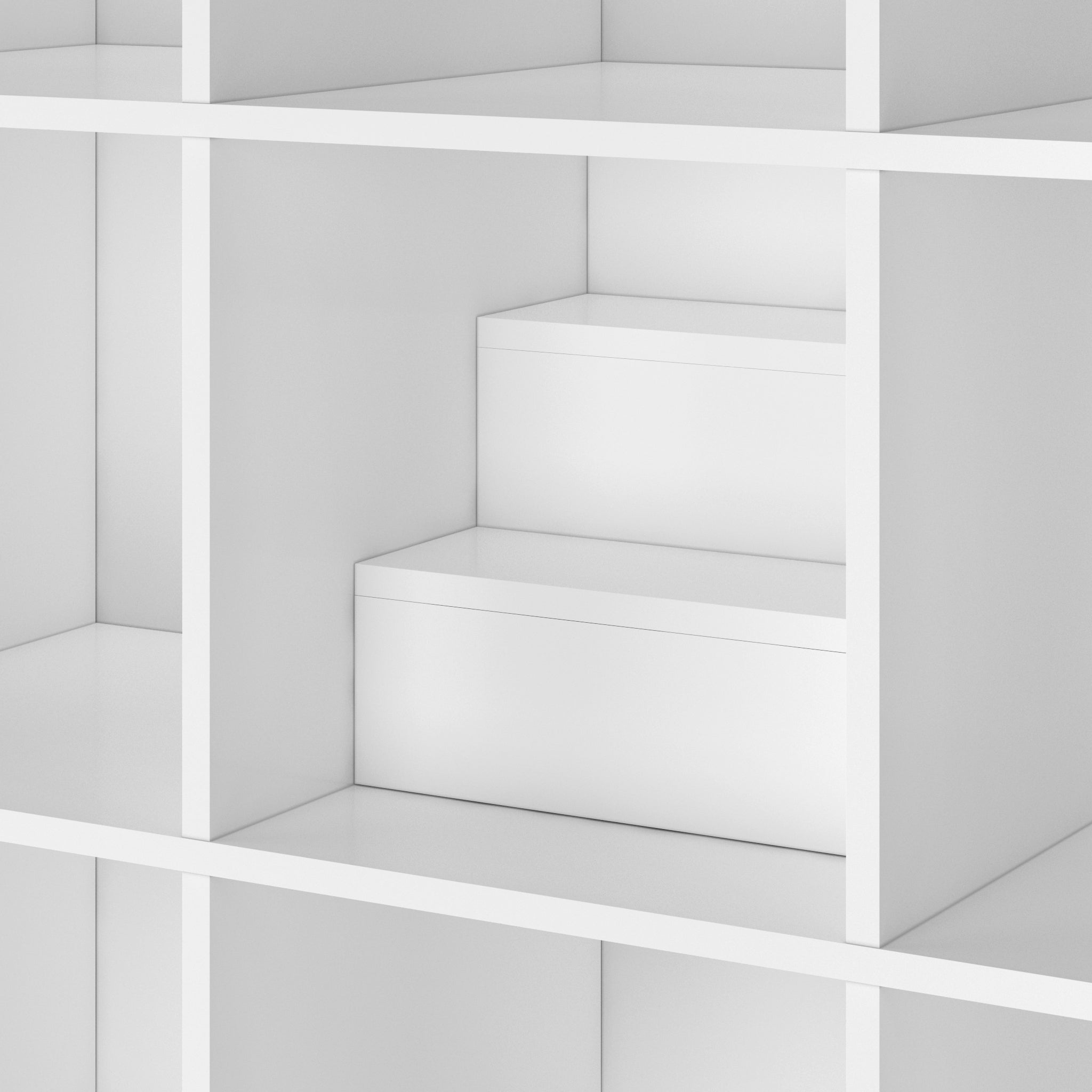 Regaleinsatz für Kallax mit Stufen