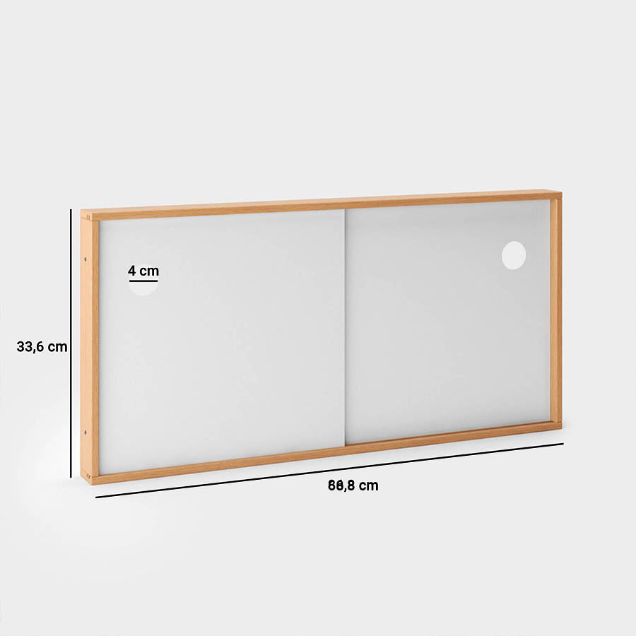 Maße der Kallax Schiebetüren - Breite: 86,8 cm, Höhe: 33,6 cm