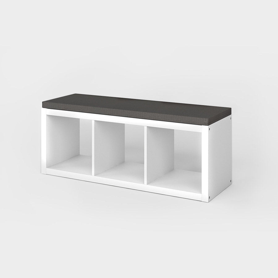 ikea bank mit aufbewahrung Kallax Sitzkissen für 3er Kallax lädt zum Verweilen ein