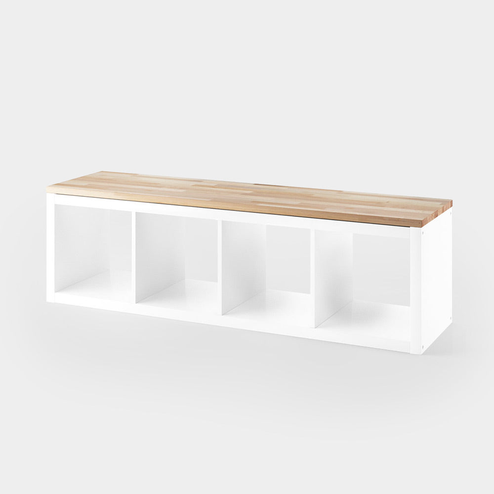 Kallax Holzplatte aus Eiche oder Buche – 4er Regal