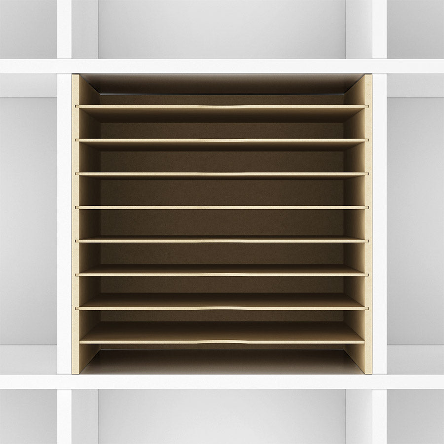 bastelutensilien aufbewahrung ikea IKEA Kallax Regaleinsatz für Scrapbook-Papier
