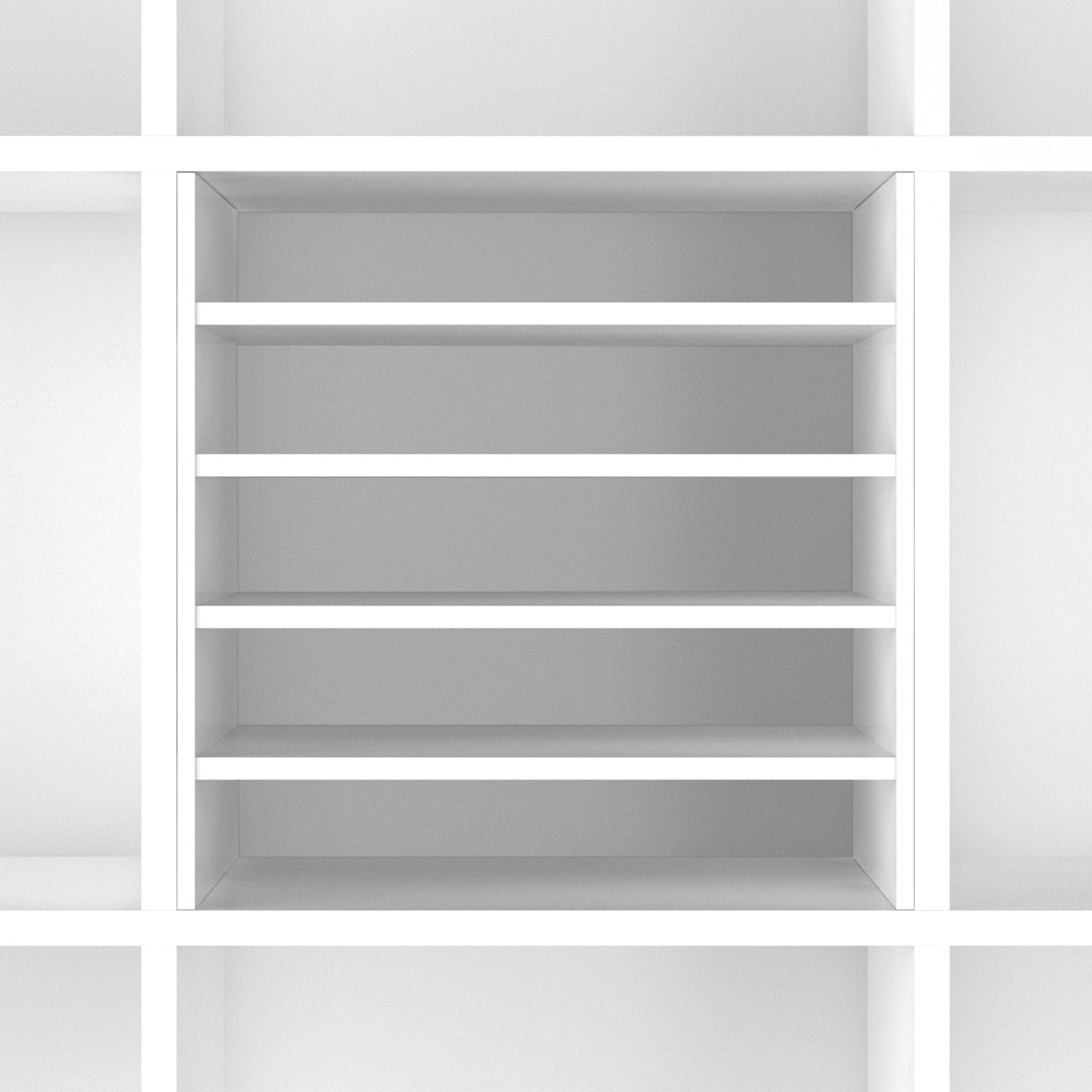 Ablagesystem für ein Kallax Fach in Weiß, mit 5 Zwischenfächern