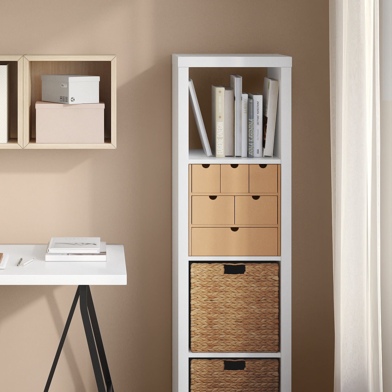 Kartonschubladen schaffen Ordnung in deinem Büro